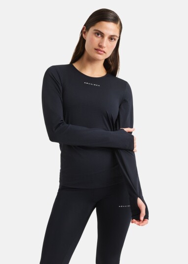 Röhnisch Jacquard Ls Top Black S Treningstrøyer