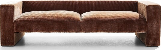 Jotex Sofa 3seter Polyester/Kryssfiner/Furu/Polyeterskum Mokkabrun kordfløyel Alan 1866439010