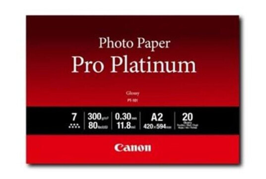 Canon Paper PT-101 / 2768B067 Pro Platinum A2 - 20 sheets Canon Paper PT-101 / 2768B067 Pro Platinum A2 - 20 sheets