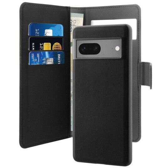 Puro Google Pixel 7a Etui Wallet Detachable 2 In 1 Svart