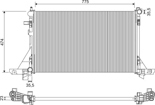 VALEO 701953 Radiator motorkjøling