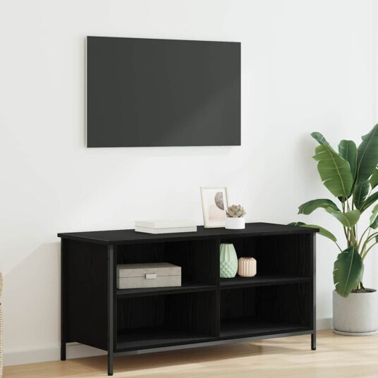 TV skap Svart Eik 100 x 40 x 50 cm Konstruert tre
