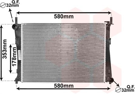 Radiator VAN WEZEL 18002325 Radiator VAN WEZEL 18002325