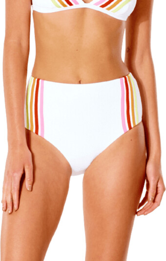 Rip Curl Women's Wave Shapers High Waist Cheeky XS , White