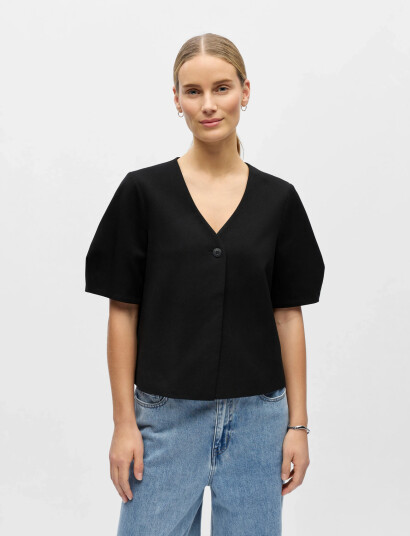 Object Objlisa S/S Re Top Noos Black 36