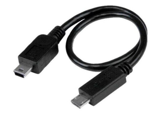 StarTech.com 8in USB OTG Cable Micro USB to Mini USB M/M - USB cable - 20.32 cm