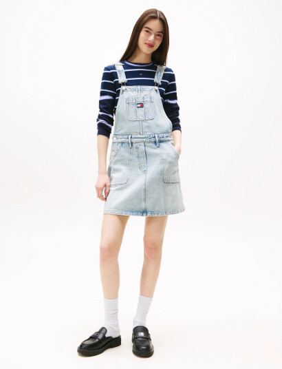 Tommy Jeans Denim Dungaree Dress Di2014 - Blue - S Tommy Jeans Denim Dungaree Dress Di2014 - Blue - S