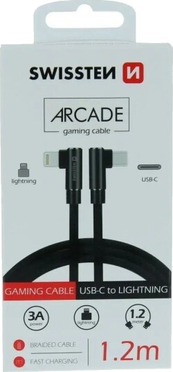 Swissten Usb-Kabel Usb-C Til Lightning 1,2 M Svart 71529900