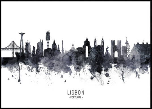 Lisbon Portugal Skyline Plakat Plakat / 100x150cm Lisbon Portugal Skyline Plakat Plakat / 100x150cm