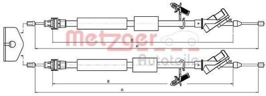 Tautrekk, håndbremse METZGER 10.5371