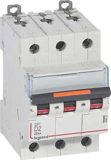 Legrand DX3 MCB automatsikring D2 3P 3M 25kA