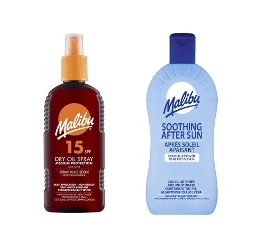 Malibu Dry Oil Spray SPF 15 200 ml + Malibu Soothing After Sun Lotion 400 ml