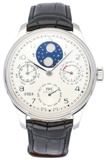 IWC Herreklokke IW503406 Portuguese Sølvfarget/Lær Ø44.2 mm IWC Herreklokke IW503406 Portuguese Sølvfarget/Lær Ø44.2 mm