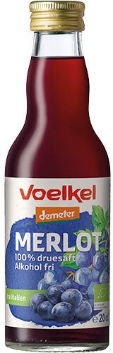 Voelkel Merlot ren druejuice Demeter Økologisk Voelkel Merlot ren druejuice Demeter Økologisk