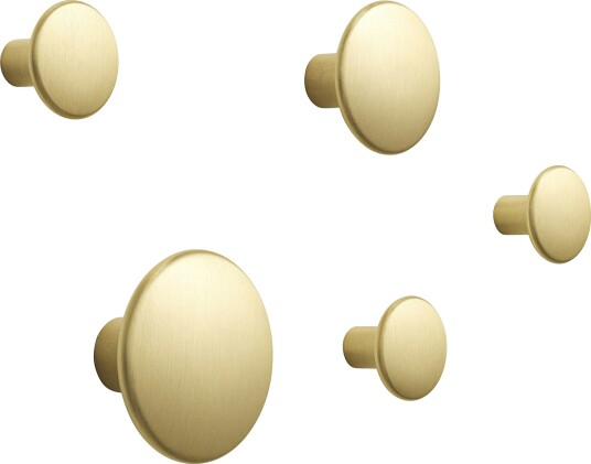 Muuto The Dots knagg metall 5-pakk messing Muuto The Dots knagg metall 5-pakk messing