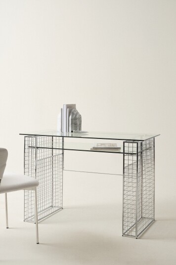 Jotex Skrivebord 50x100 Cm Krom/glass MEKKO 1700090010