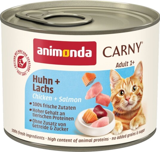 Animonda Carny Våtfôr Adult & Laks Kylling 6 X 200 G