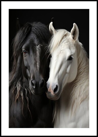 Bw Horses 3 Plakat Plakat / 40x50cm