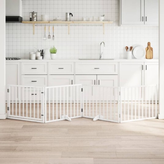 Hundeport Sammenleggbar 4 Paneler Hvit 320 cm Poppeltre 352185 Hundeport Sammenleggbar 4 Paneler Hvit 320 cm Poppeltre 352185
