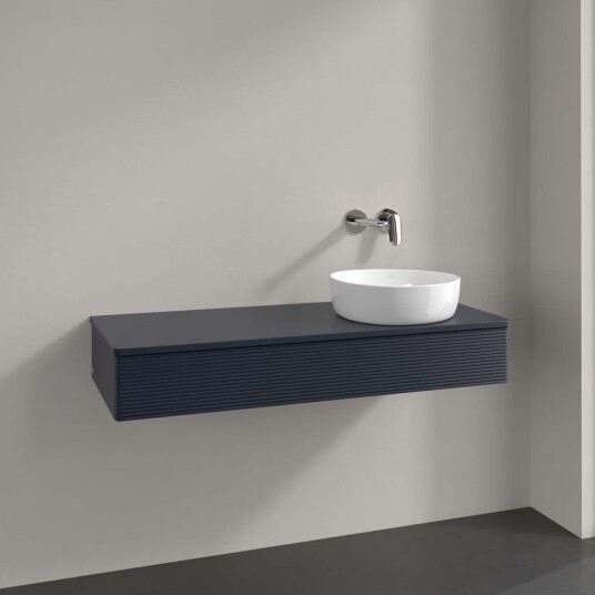 Villeroy & Boch  Antao Servantskap med 1 skuff 120x50x19 cm u/lys Blå Matt