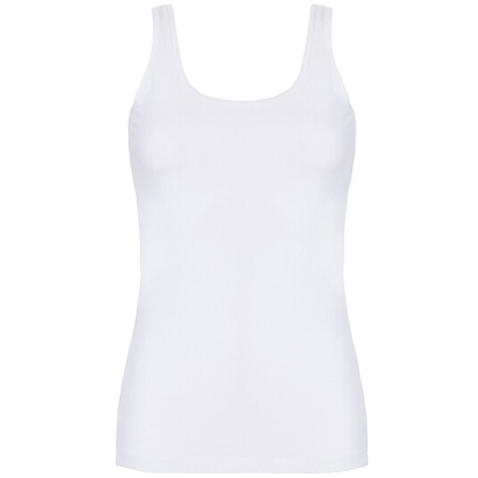Femilet Basic Cotten Tank topp hvit Størrelse: 44 Kvinner