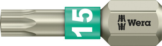 Wera Bits 1/4 Torsion Torx T15x25mm, Rostfri
