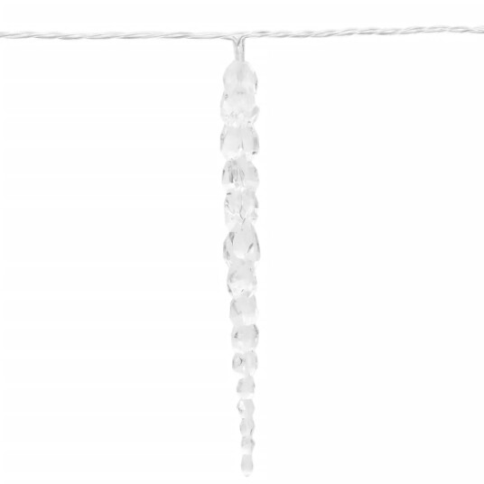 vidaXL Istapplys til jul 100 LEDs varm hvit 10 m akryl PVC