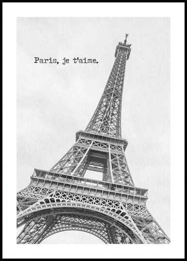 Paris je t‘aime Poster Plakat / 70x100cm