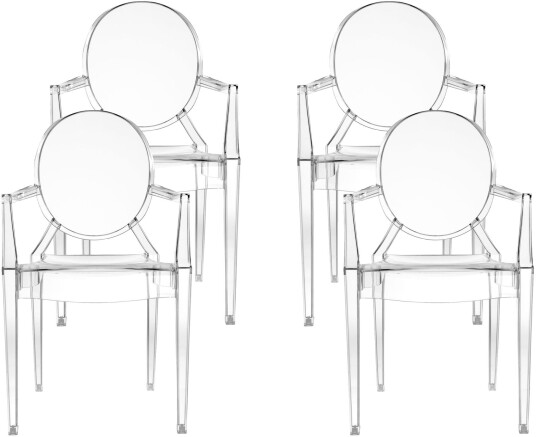 Kartell - Louis Ghost Chair 4-Pakning Spisestoler