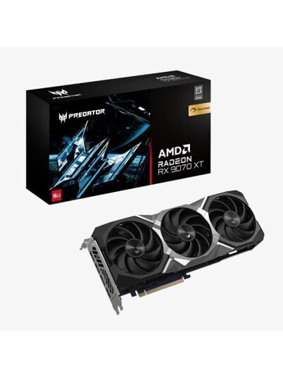 Acer Radeon RX 9070 16GB GDDR6 Grafikkort med Bifrost Kjølesystem
