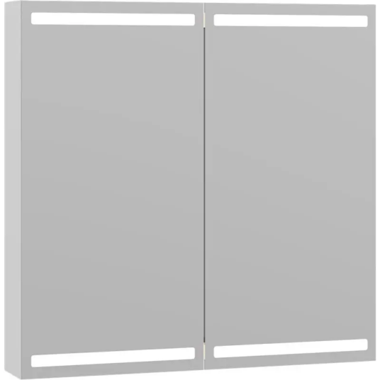 Dansani Level Speilskap med LED-lys 80x14,5x80 cm Hvit Matt Lakk
