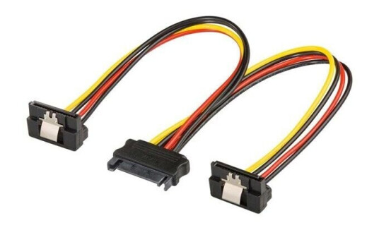 Pro SATA Power Cable x2 - 90 - 0.20m
