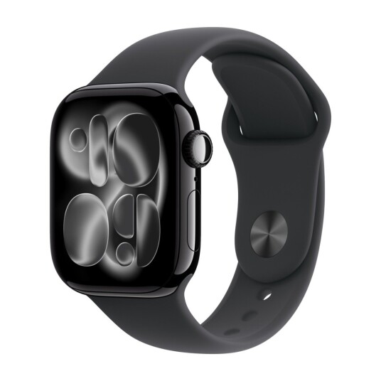 Apple Watch Series 11 GPS 42mm Jet Black Aluminium Case with Black Sport Band S/M