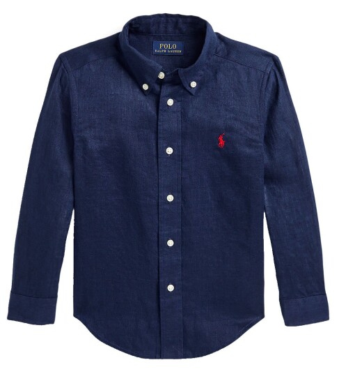 Ralph Lauren Kids Linen Shirt Navy 163 174