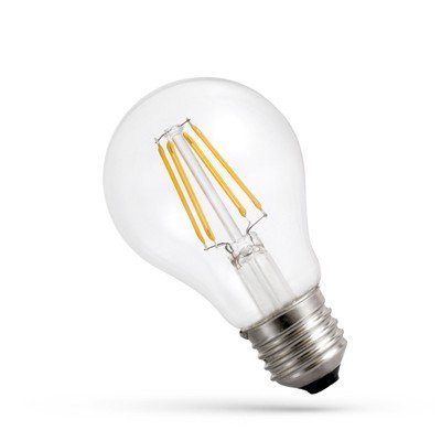 Spectrum 7W LED Pære - A60, karbon filamenter, ekstra varm hvit, 1800K, E27 - Dimbar : Ikke dimbar, Kulør : Ekstra varm