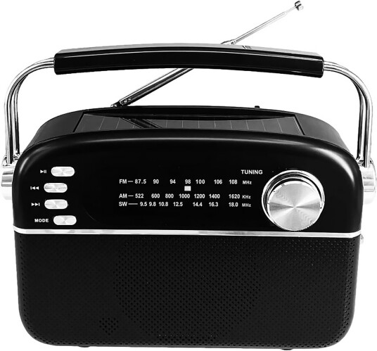 Manta RDI918 Solcelle-radio med FM/AW/SW og Bluetooth - Svart Manta RDI918 Solcelle-radio med FM/AW/SW og Bluetooth - Svart