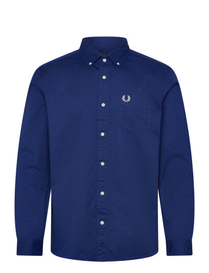 Fred Perry Relaxed Washed Twill Shirt Navy S