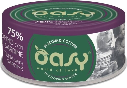 Oasy More Love Tunfisk Sardiner Våtfôr 70 G