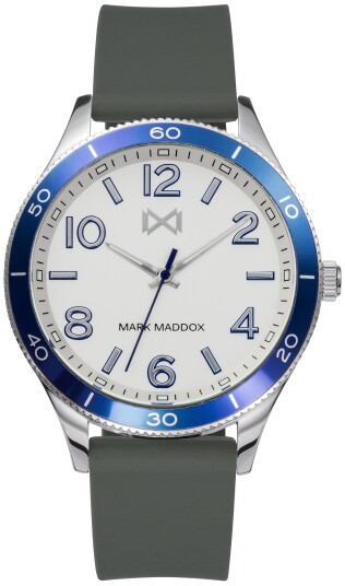 Mark Maddox Herreklokke HC7129 04 Classic Gummi Ø43 mm Mark Maddox Herreklokke HC7129 04 Classic Gummi Ø43 mm