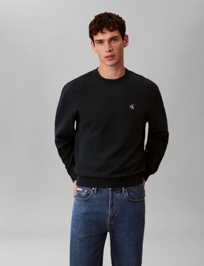 Calvin Klein Jeans Ls Eu 350Terry Monogram Cn Swtsh Navy XS