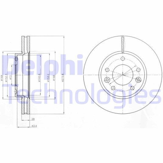 Bremseskive DELPHI BG4261