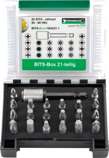 Stahlwille 1204/21-1 Bit-Set In Kunststoffbox 96080121 Kit Inserti