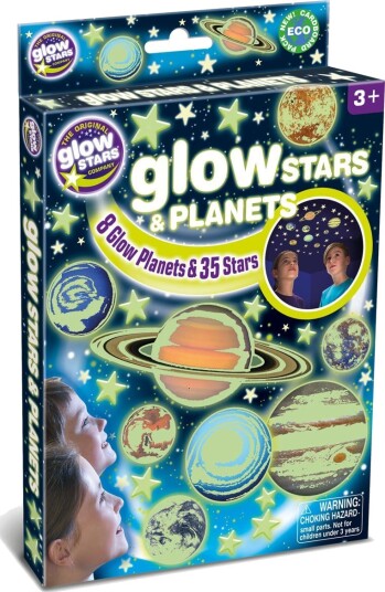 Brainstorm Brainstorm Glow Stars & Planets Multi/patterned ONE SIZE