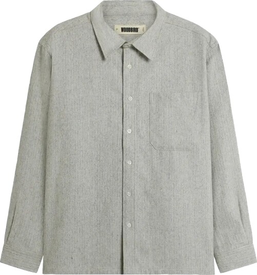 Woodbird Wbbuzo Wool Shirt   Grey   XL