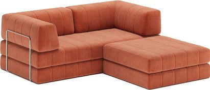 CozyPad Sovesofa med armlener og puff B 6002908