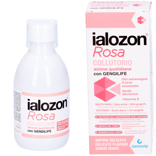 Xylitol Munnvann IALOZON Rosa Gengilife Hyaluron + Vitamin E 300 ml Xylitol Munnvann IALOZON Rosa Gengilife Hyaluron + Vitamin E 300 ml
