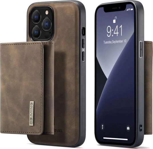 DG Ming M1 2-i-1 lommebok (iPhone 15 Pro) Brun