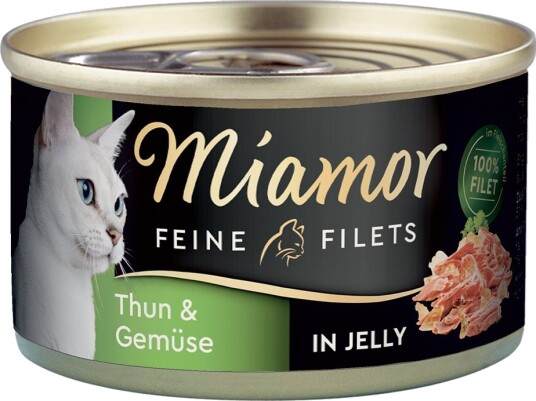 Miamor Våtfôr Fine Fileter Tunfisk & Grønnsaker I Gelé 24 X 100 G