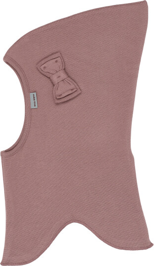 Mikk line Cotton Balaclava With Bow Double Pink 110/116