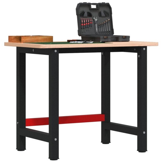  Arbeidsbenk 100x60x81,5 cm heltre bøk rektangulær